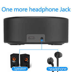 USB Conference Speakerphone — 360° Omnidirectional Condenser Mic with Mute & Volume