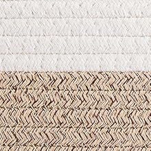Large Cotton Rope Storage Basket — Foldable Laundry & Blanket Bin (55×38×30 cm)