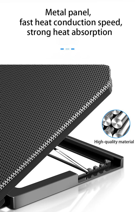 Large Cooling Pad for 12-16 inch Laptops — Dual Fans, USB, Adjustable Speed, Quiet