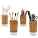 Bamboo Toothbrush Holder Cup – Ventilated Drainage Toothbrush Drainer, Biodegradable 10cm