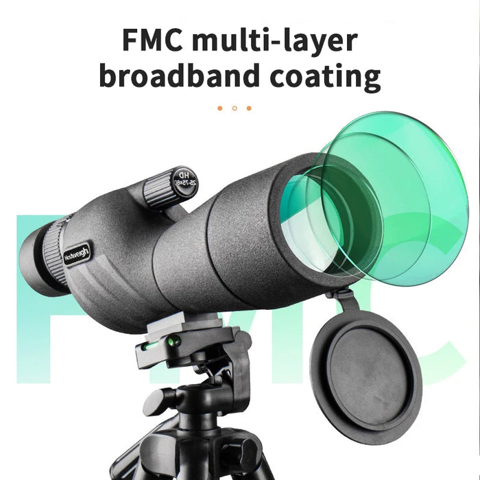 25–75x60 HD Spotting Scope Monocular — Waterproof Zoom for Birdwatching & Camping
