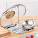 Stainless Steel Pot Lid & Utensil Rack — Multi‑Functional Kitchen Organiser