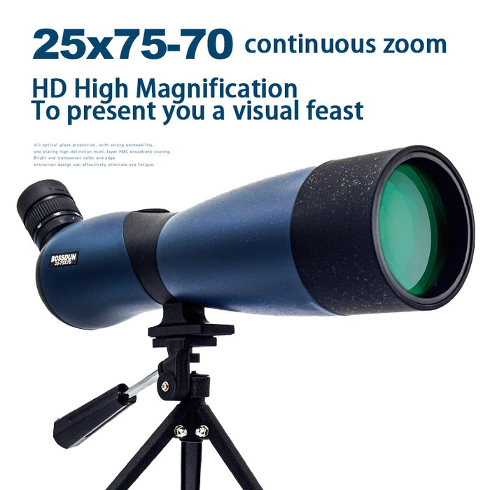 25-75x70 Spotting Scope Monocular with BAK4 Prism, Waterproof for Birdwatching, Shooting & Camping