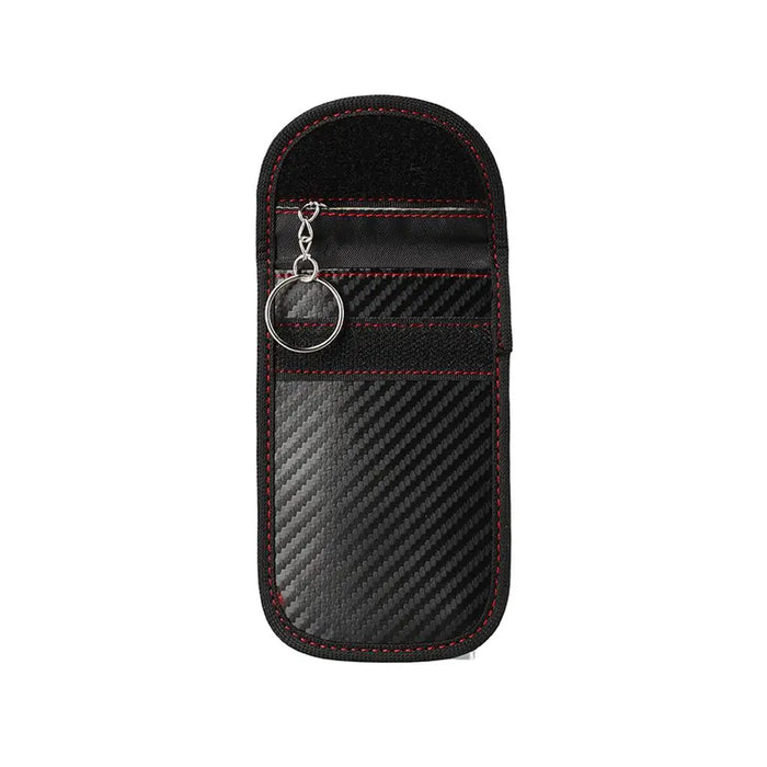 Car Key Signal Blocker Pouch — Faraday RFID Blocking Fob Case (Black)