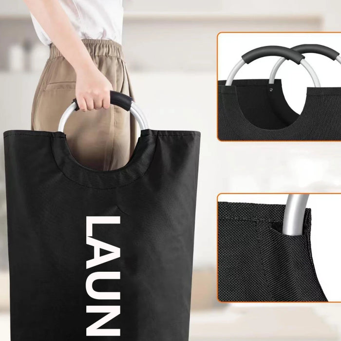 Large 90L Oxford Laundry Bag with Padded Handles – Foldable Clothes Storage