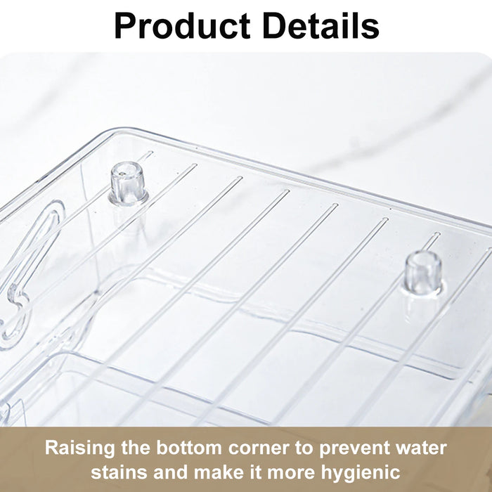 2-Tier Automatic Roll-Down Fridge Drink Dispenser — Clear Stackable Can Organiser