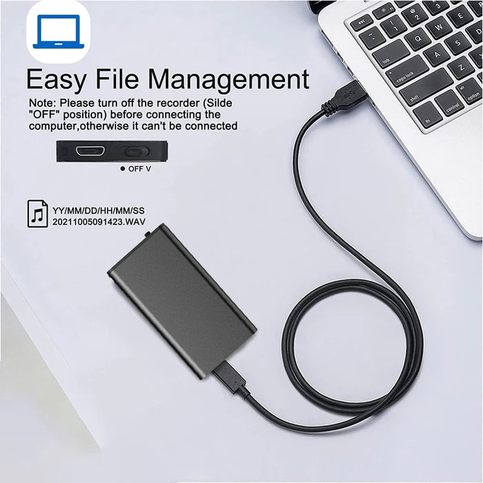 Q1 Ultra‑Thin Mini Voice Recorder – Sound‑Activated WAV/MP3, 4–32GB