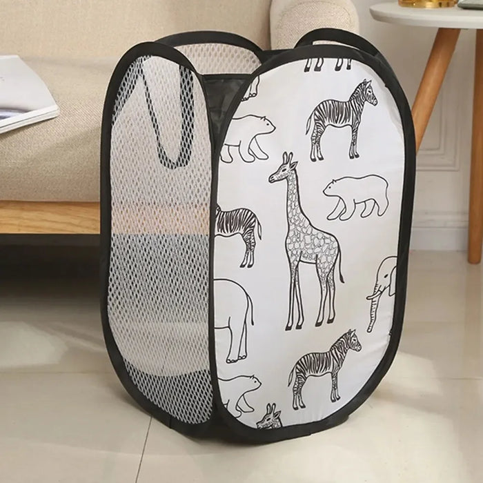 Polyester Mesh Laundry & Storage Basket 30 x 30 x 48 cm – White or Black
