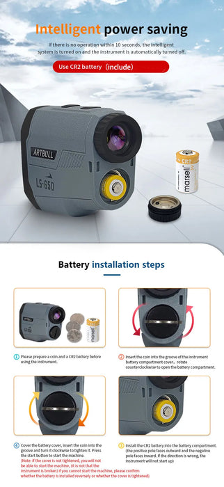 Laser Rangefinder 650m / 1000m — 6x Magnification, Flag‑Lock & Slope Compensation