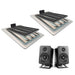 Pair of Desktop Speaker Stands — 16° Tilt, Aluminium Alloy, Anti‑Vibration Pads