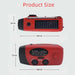 Hand-cranked Solar Power Generator Radio Flashlight — FM AM WB NOAA Power Bank