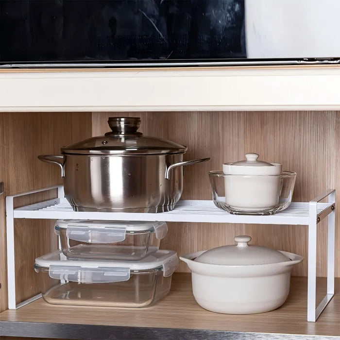 Over‑sink Metal Kitchen Drying Rack — Plates, Cutlery & Tableware Organiser