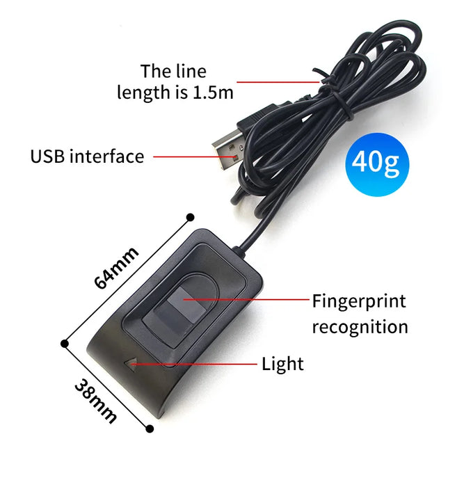 USB Fingerprint Reader — Windows Hello Biometric Login (Windows 10/11)