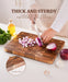 15-inch End Grain Acacia Rectangular Chopping Board with Side Handle (390×275×25mm)