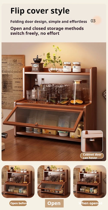 Bamboo 3-Tier Cup & Glass Organiser Shelf – Countertop Storage for Mugs & Small Spaces