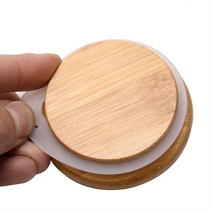 Glass Storage Jar with Airtight Bamboo Lid — 6.5 × 8 cm