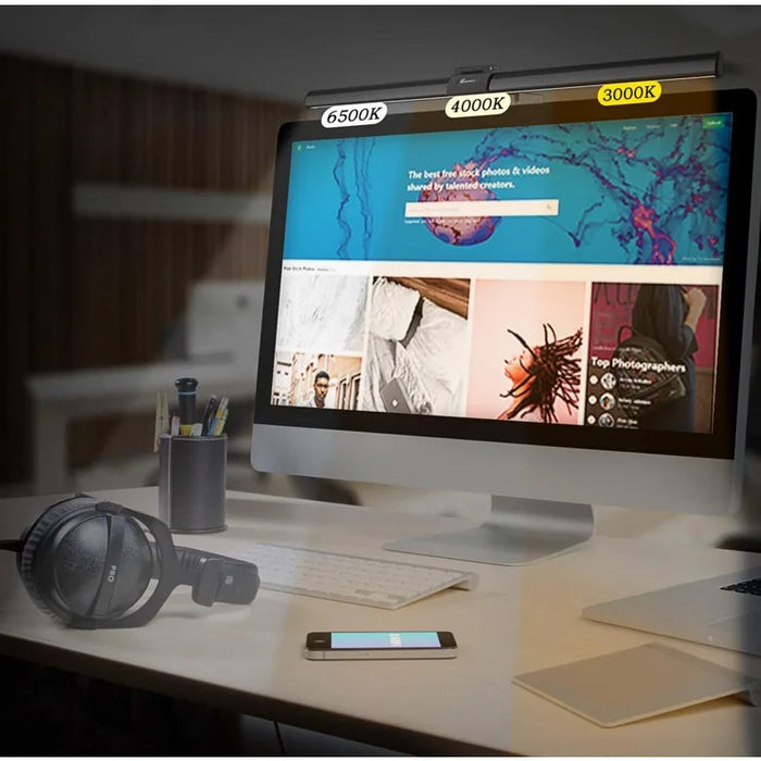 LED Monitor Light Bar — Hanging Screen Lamp, Stepless Dimmable, RGB Option