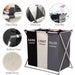 Foldable Waterproof Laundry Hamper — Large Oxford Storage, 1 or 3-Grid Options (Black/Grey)