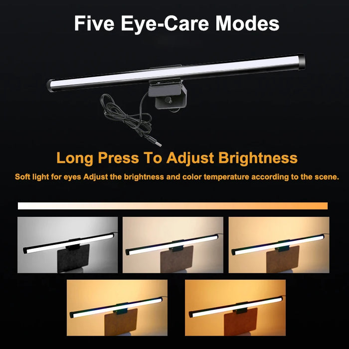 Monitor Light Bar — Stepless Dimmable LED Screen Lamp for Work & Gaming