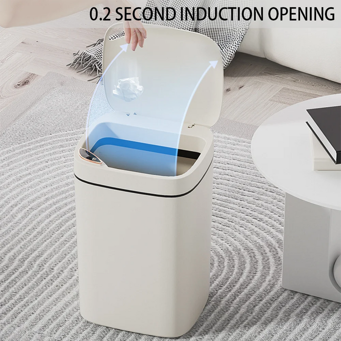 16L Motion Sensor Bin with Lid — Touchless Automatic Bin for Kitchen, Bedroom, Office & RV