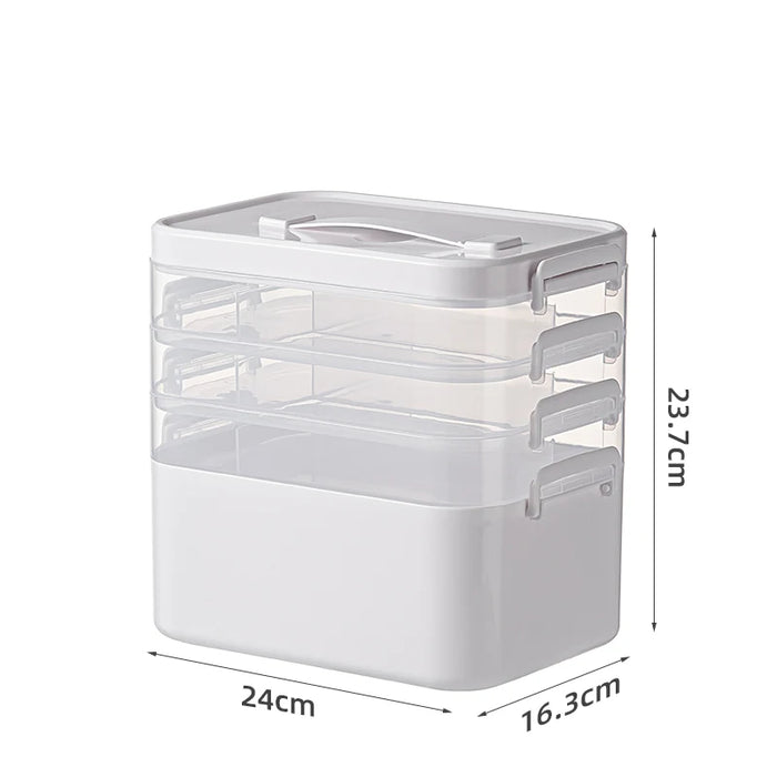 Large Multi-tier Medical Storage Box — Portable Medicine Display Rack