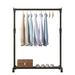 Telescopic Heavy-Duty Metal Clothes Rack on Wheels — Adjustable Garment & Drying Rack