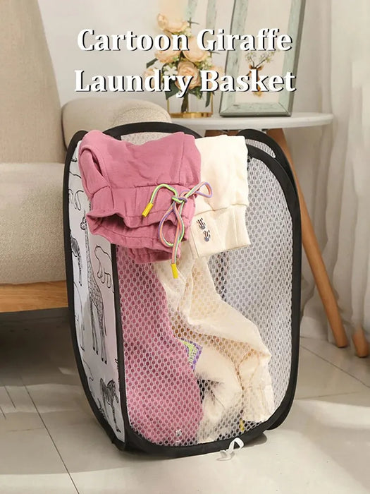 Polyester Mesh Laundry & Storage Basket 30 x 30 x 48 cm – White or Black