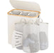 Slim Laundry Hamper — 100L or 160L Bamboo Basket with Removable Washable Bag & Handles