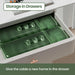 7-Compartment Cable Storage Box – Plastic Cord Organiser for Home & Travel