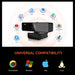 nuroum V11 2K Webcam — 1080p 60FPS, 90° Wide Angle, USB Plug & Play with Mic & Privacy Cover
