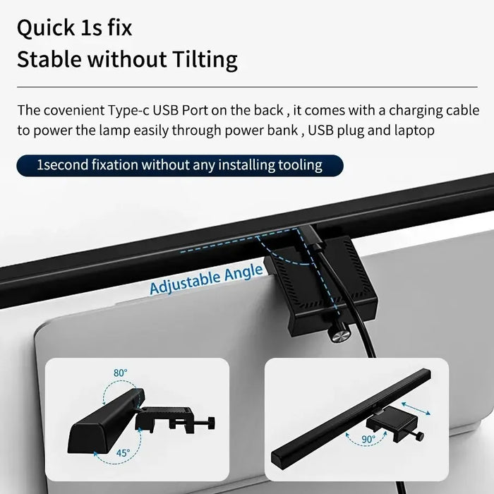 USB LED Monitor Light Bar — 33cm & 50cm, Dimmable with 3 Colour Temperatures, Touch Control