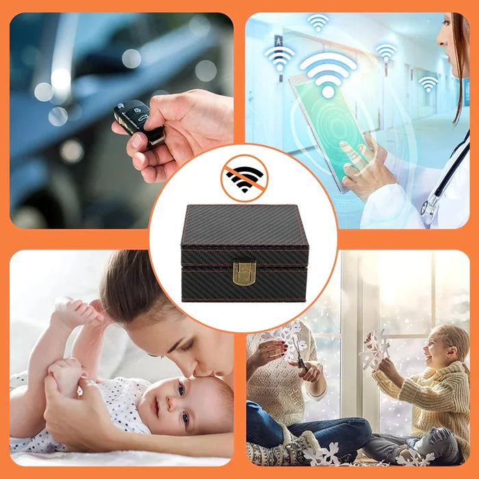 Faraday Box RFID Signal Blocker for Car Key Fobs — Carbon Fibre Key Protector