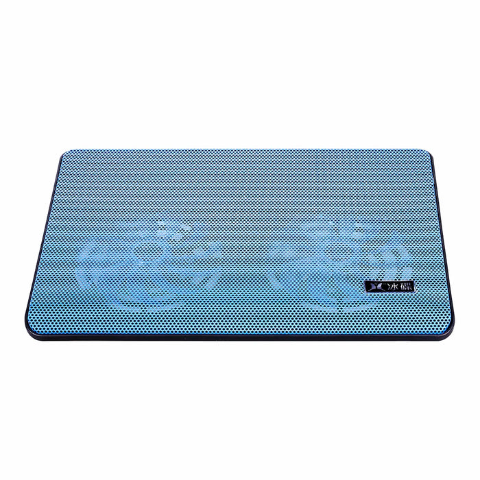 Laptop Cooling Pad with Twin Fans and Two USB Ports – Fits up to 17-inch (Blue)