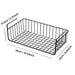 Large Capacity Hanging Under-Cabinet Metal Storage Basket – Single Tier, White or Black