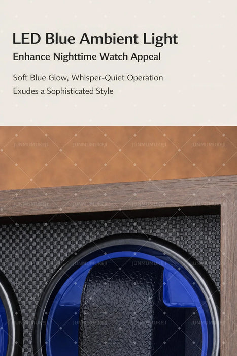 Wooden USB Watch Winder for Automatic Watches — Silent Mabuchi Motor
