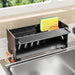 Non-Perforated Sink Storage Rack — Single-Tier Sponge & Rag Holder
