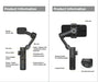 3-Axis Handheld Gimbal Stabiliser SmartXE — AI Face Tracking for iPhone & Android