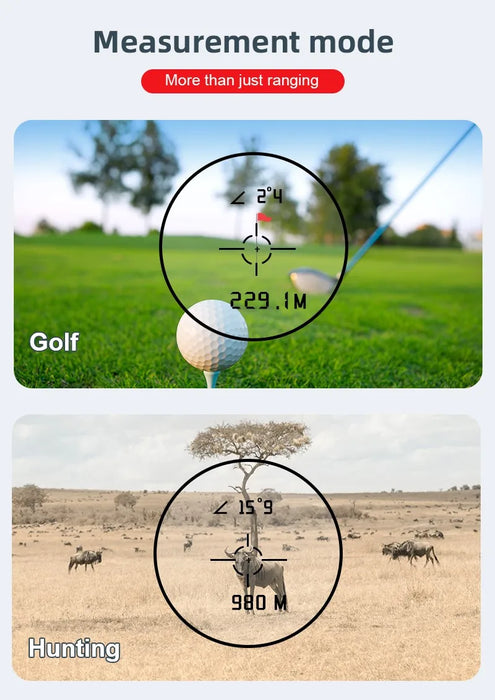 Golf Laser Rangefinder — 600 yd / 1000 yd Options, 6x, Slope Switch & Flag Lock