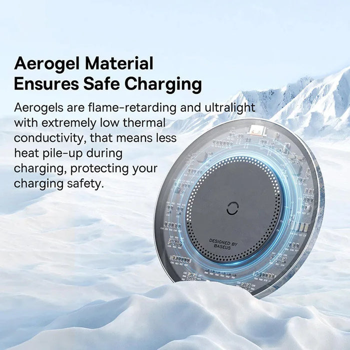 15W Fast Wireless Charging Pad – Transparent Qi Charger for iPhone & Android