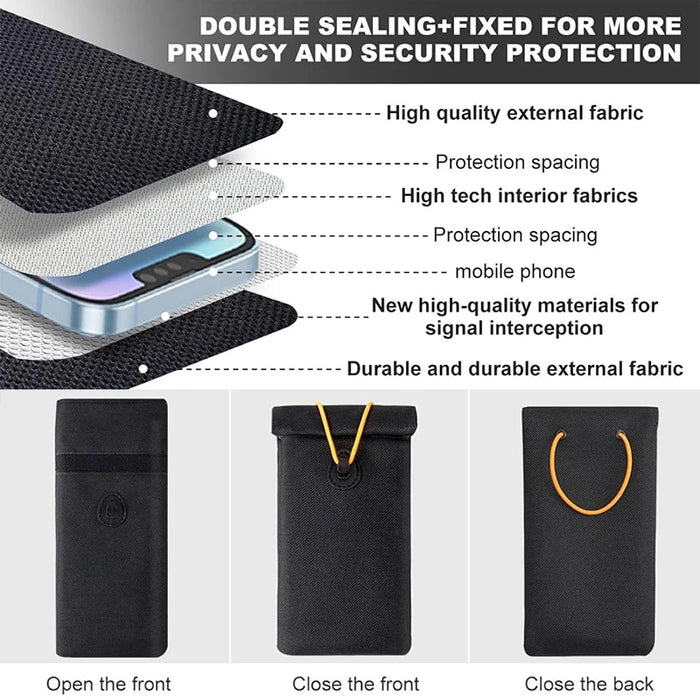 Faraday Bag — Signal‑Blocking Pouch for Car Key Fob & Smartphone