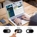 3‑Pack Black Ultra‑Thin Webcam Slide Covers for Phone, Laptop & Desktop Cameras