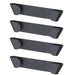 Self‑Adhesive Wall‑Mounted Pot Lid Rack – Black (1/2/4 pcs)