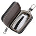 Car Key Signal Blocker Pouch - PU Leather Faraday Key Fob Case (Black, Zipper)