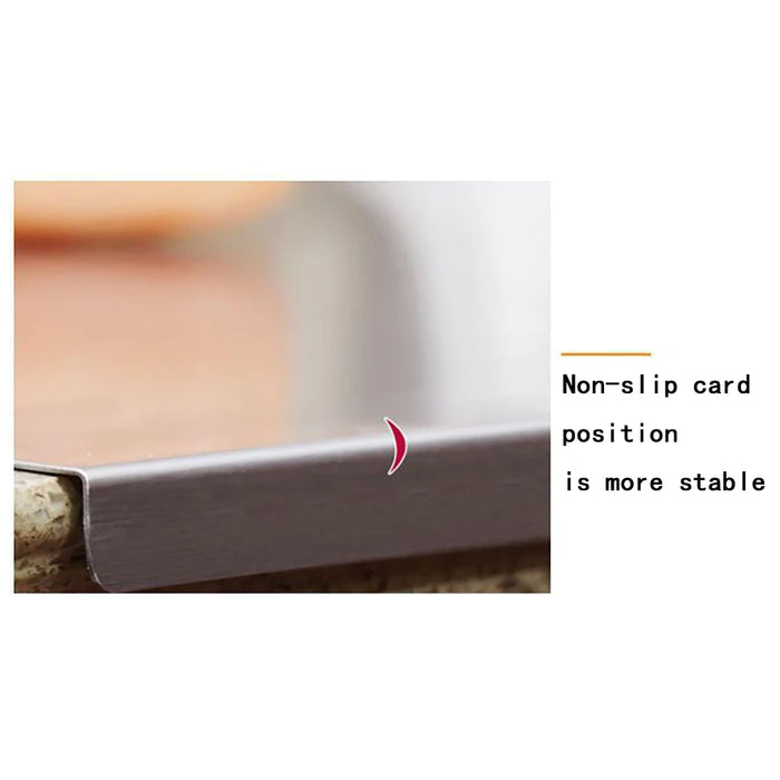 L-shaped Stainless Steel Double-Sided Chopping Board — Large Cutting & Kneading Panel