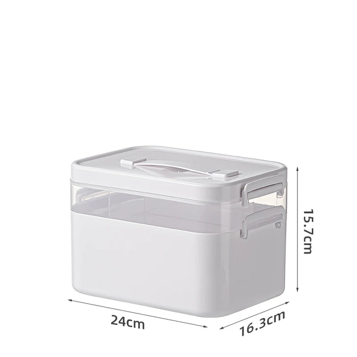 Large Multi-tier Medical Storage Box — Portable Medicine Display Rack