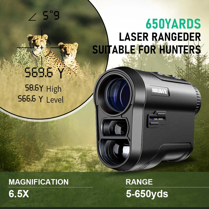 Golf Laser Rangefinder 600m / 1000m — Flag‑Lock Slope, USB-C Rechargeable
