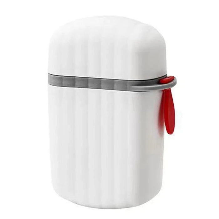 Portable Sealed Soap Box – Waterproof Travel Soap Dish with Draining Design, White 8×5×11cm