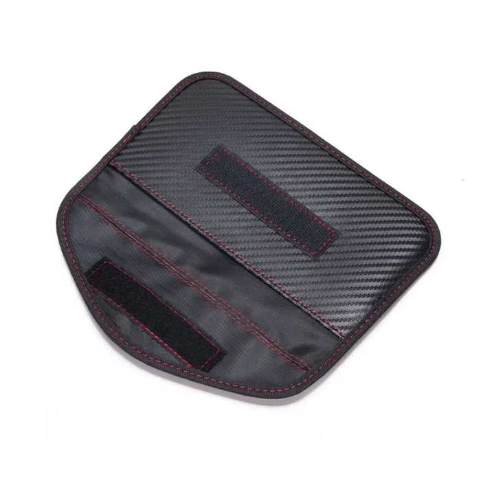 Universal Car Key Signal Blocking Pouch — RFID Faraday Case, Carbon Fiber, 20 × 10 cm