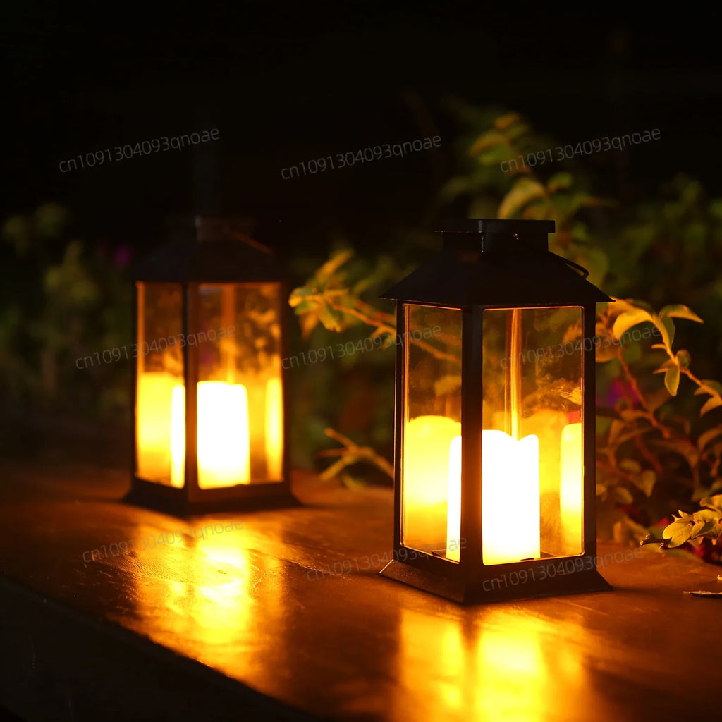 Lanterna Solare Neoglint Modello - Candela LED Senza Fiamma Illuminazione Decorativa da Giardino - Perfetta per Eventi all'Aperto, Feste in Giardino e Decorazioni per Tavoli