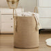Large Tall Woven Storage Basket – Foldable Cotton Rope Laundry Hamper